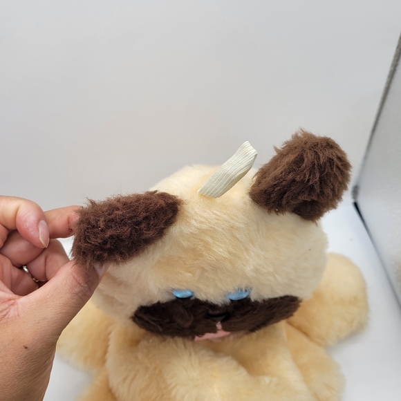 Vintage Hallmark Cards From 1993 Plush Stocking Stuffable Cream/Brown Soft Dog - Picture 12 of 13